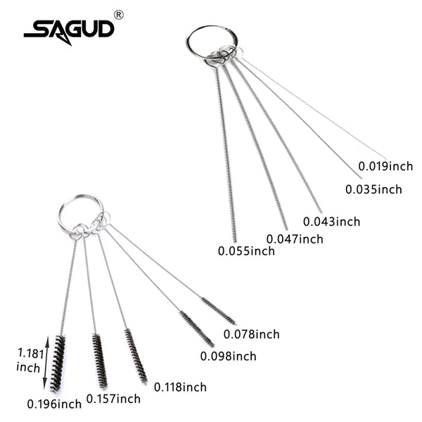SAGUD Airbrush Cleaning Kit - Clean Pot Jar with Holder, Cleaning Brushes/Needles, Double-Ended Brush, and AirBrush Protection Covers