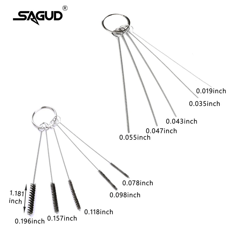 SAGUD Airbrush Cleaning Kit - Clean Pot Jar with Holder, Cleaning Brushes/Needles, Double-Ended Brush, and AirBrush Protection Covers