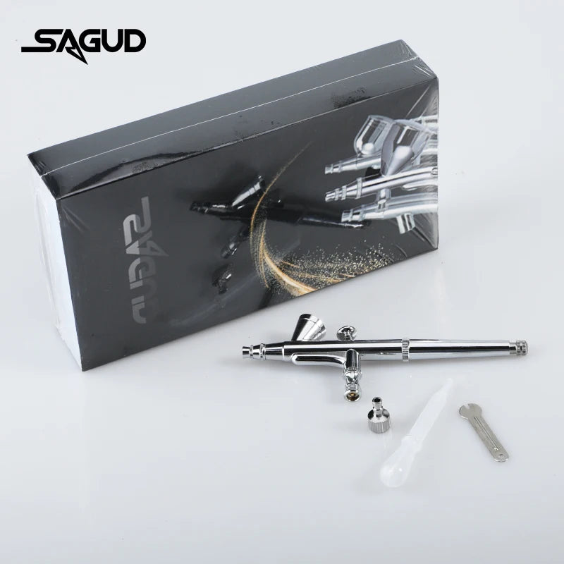 SAGUD Airbrush Model SD-135 0.2mm Multipurpose Dual-Action Gravity Feed Airbrush Set Kit